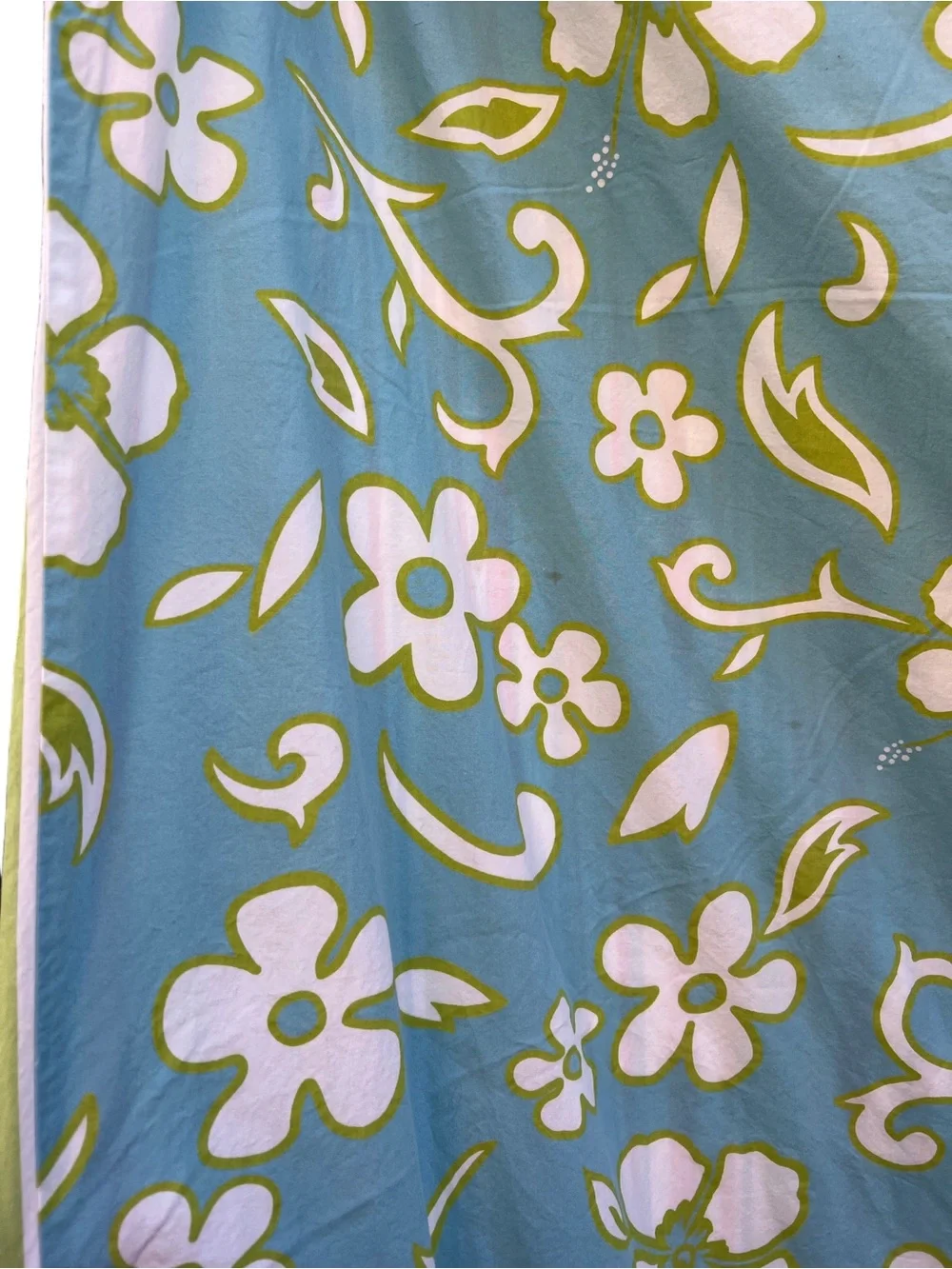 Vintage Y2K PB Teen Wahine Hibiscus and Stripe Full Size Duvet Cover